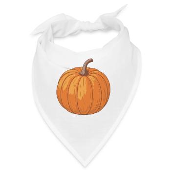 Kürbis-Textur-Orange Illustration - Bandana - Weiß - Vorne