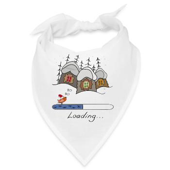 Weihnachtszeit Loading - Bandana - Weiß - Vorne