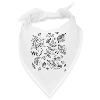 Herbstlaub - Bandana - Weiß - Vorne