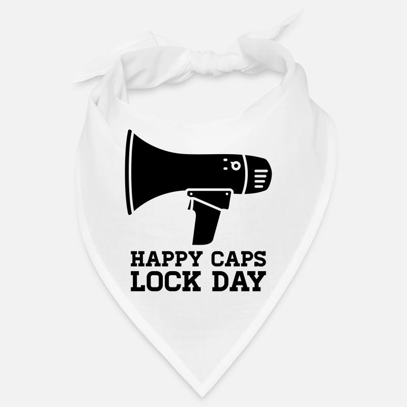 Megaphone Happy Caps Lock Day Nerd Bandana