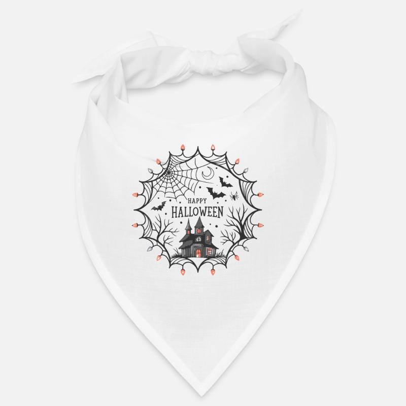 Halloween Spider Web Castle Bandana