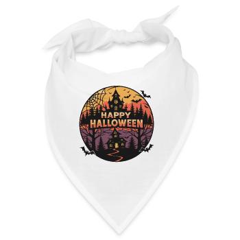 Halloween Geisterschloss - Bandana - Weiß - Vorne