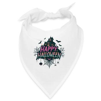 Frohes Halloween-Spukhaus - Bandana - Weiß - Vorne