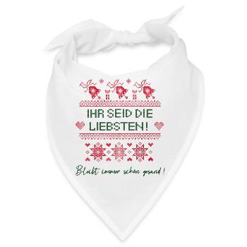 Weihnachten - Bandana - Weiß - Vorne