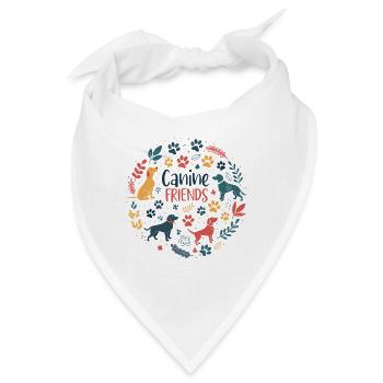 Canine Friends Blumenkreis - Bandana - Weiß - Vorne