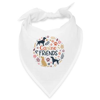 Canine Friends Blumenzirkel - Bandana - Weiß - Vorne