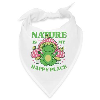 Die Natur ist mein glücklicher Ort - Bandana - Weiß - Vorne