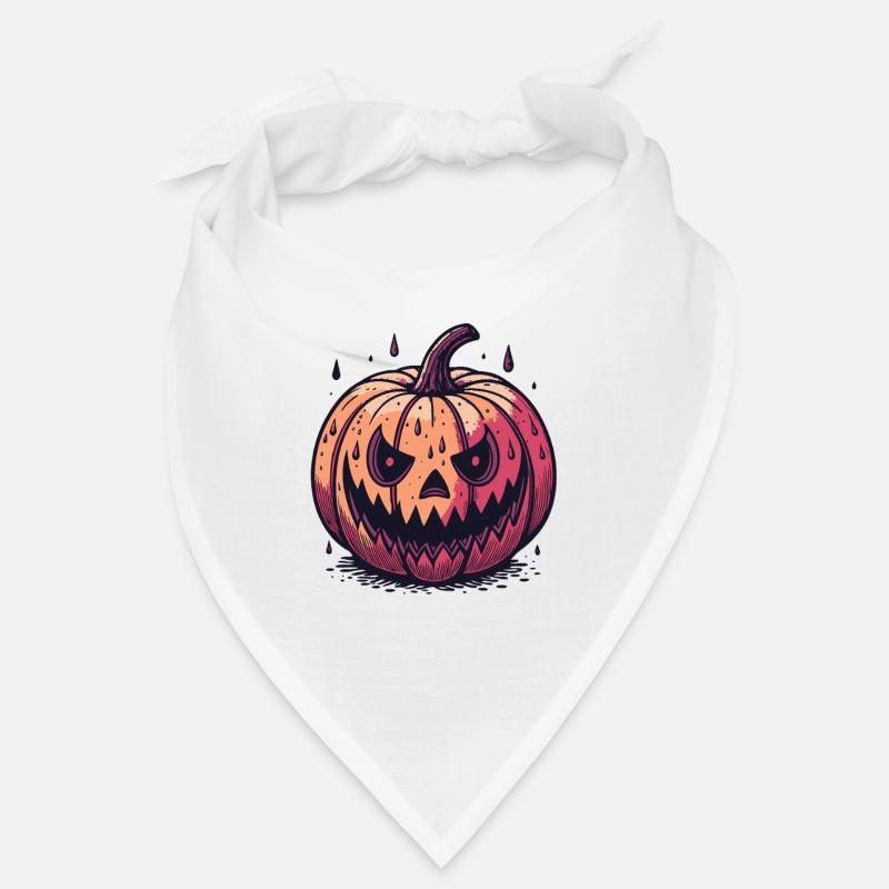 Jack-o'-Lantern Pumpkin Watercolor Night Bandana