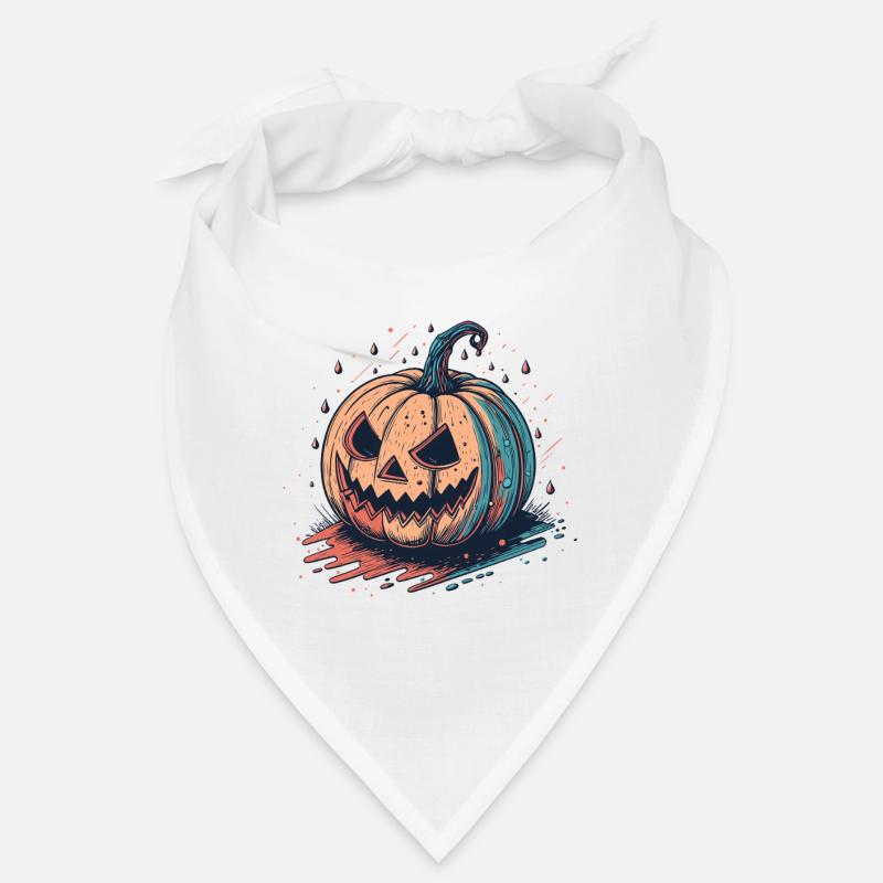 Pumpkin Neon Halloween JackoLantern Bandana
