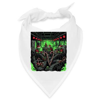Gruselige Zombie Weihnachtself Gothic Horror Desig - Bandana - Weiß - Vorne