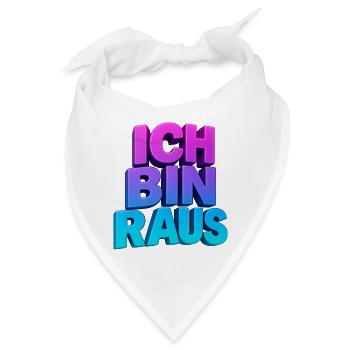 Ich Bin Raus 3D Gradient - Bandana - Weiß - Vorne