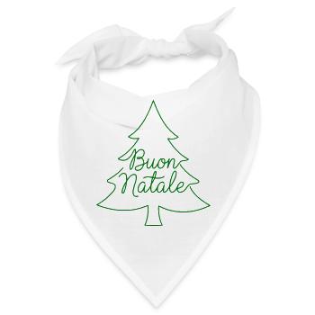 Buon Natale Tannenbaum Weihnachtsdesign - Bandana - Weiß - Vorne