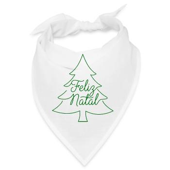 Feliz Natal Tannenbaum Weihnachtsdesign - Bandana - Weiß - Vorne