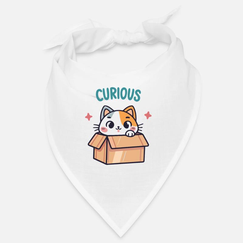 Chat Curieux dans sa Boîte Bandana