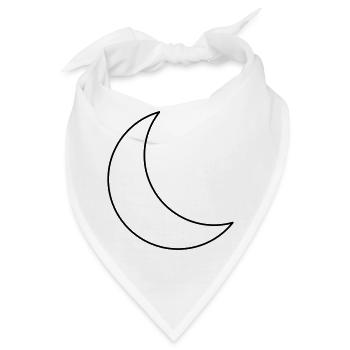 Mond / Halbmond - Bandana - Weiß - Vorne