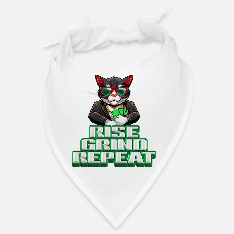 monte, grind, recommence - Motivation 3D pour le chat Bandana