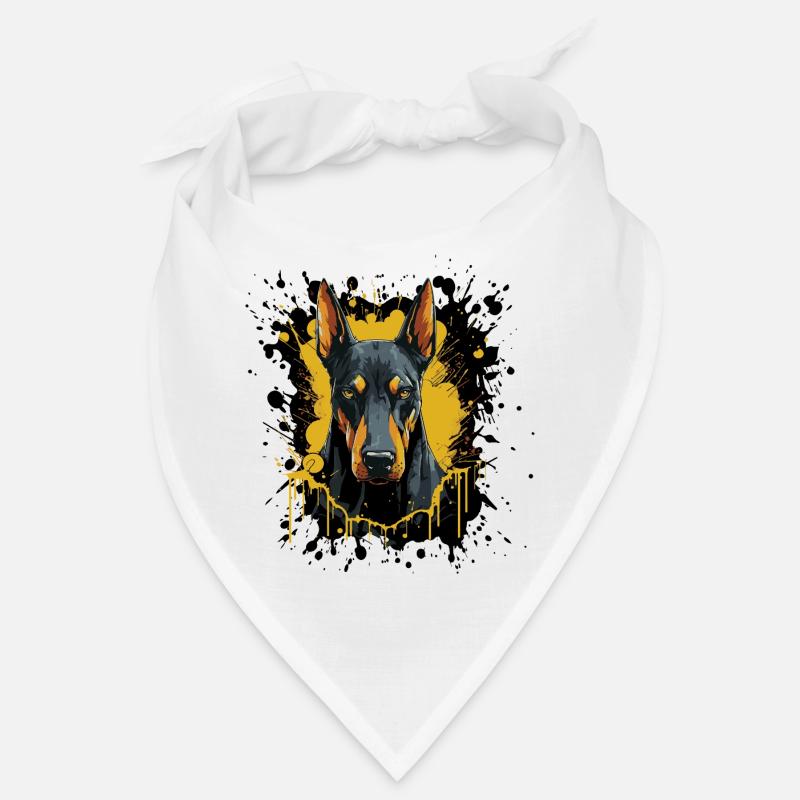 Dobermann Splash Kunst Bandana