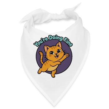 Katzen-Mutmacher: You're Doing Fine - Bandana - Weiß - Vorne
