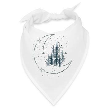 Nachthimmel über dem Wald - Bandana - Weiß - Vorne