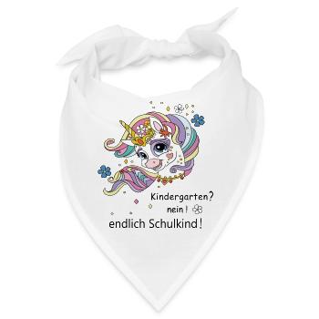 endlich Schulkind - Bandana - Weiß - Vorne
