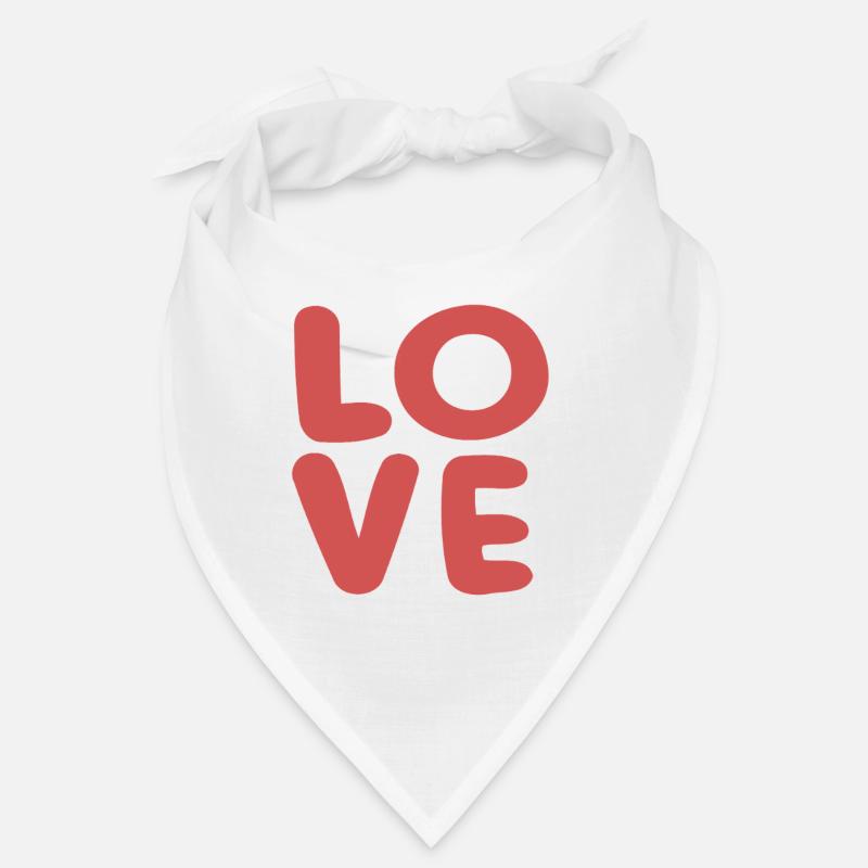 Love Soft Red Typografie Bandana