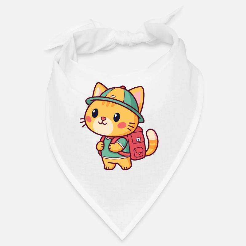 Entdeckerkatze mit Rucksack Bandana