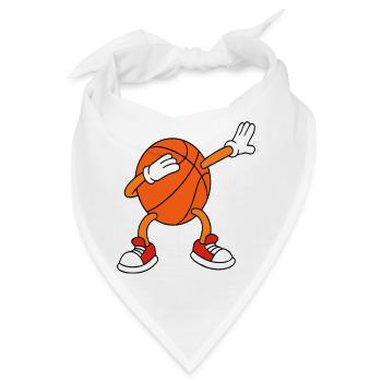 Basketball Dabbing Cartoon lustiges Sportdesign - Bandana - Weiß - Vorne