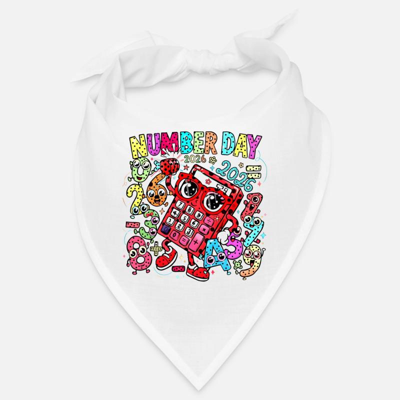 Number Day 2026 Neon Calculator Bandana