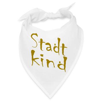 Stadtkind Handlettering Gold - Bandana - Weiß - Vorne