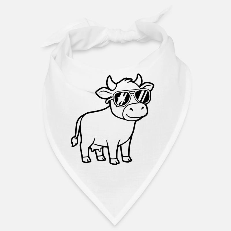 Cool Cow Sunglasses Casual Vector Bandana