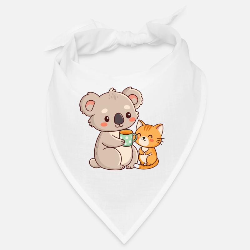 Koala et chat café mignon Bandana