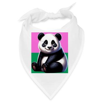 Panda - Bandana - Weiß - Vorne