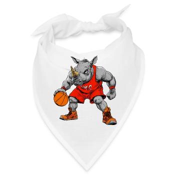Nashörner Basketballerin / Baller - Bandana - Weiß - Vorne