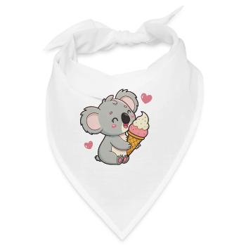 Gourmet-Koala- und Pastell-Eis - Bandana - Weiß - Vorne