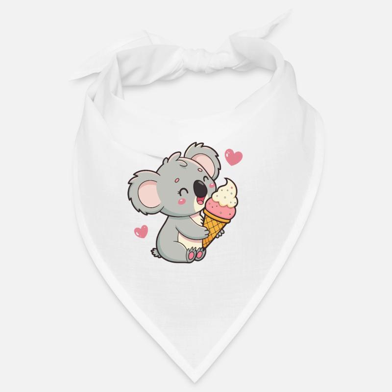 Koala gourmand et crème glacée pastel Bandana