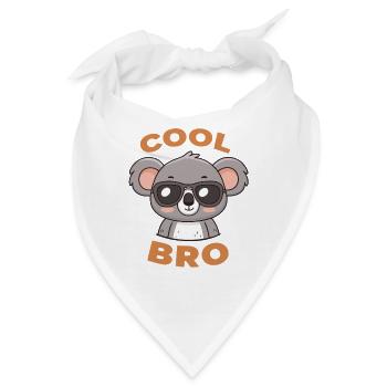 Koala Cool Bro mit Schutzbrille - Bandana - Weiß - Vorne