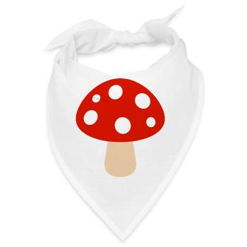Pilz - Bandana - Weiß - Vorne