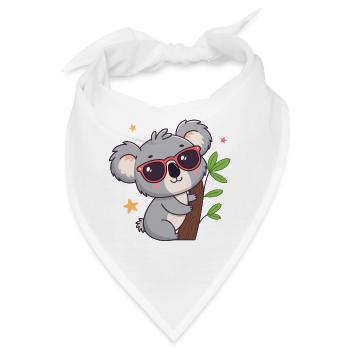 Koala-Chic Sonnenrote Brille - Bandana - Weiß - Vorne