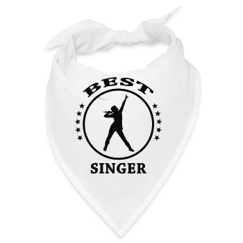 Sänger – Gesang – Lied - Bandana - Weiß - Vorne