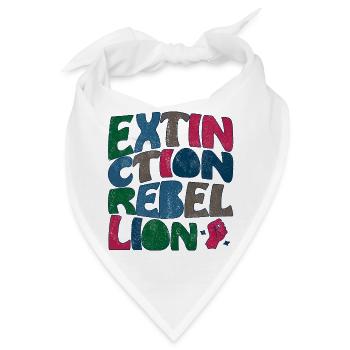 Extinction rebellion retro - Bandana - Weiß - Vorne