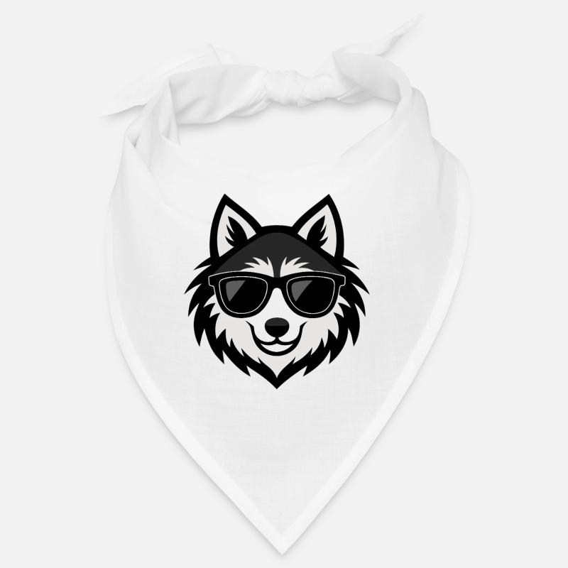 Wolf-Hipster-Sonnenbrille Bandana