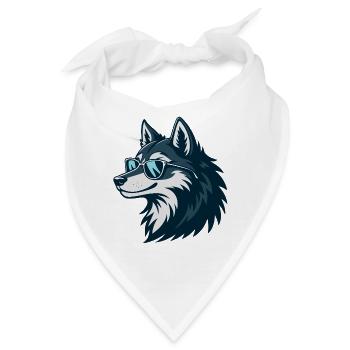 Stylish Wolf Sonnenbrille - Bandana - Weiß - Vorne