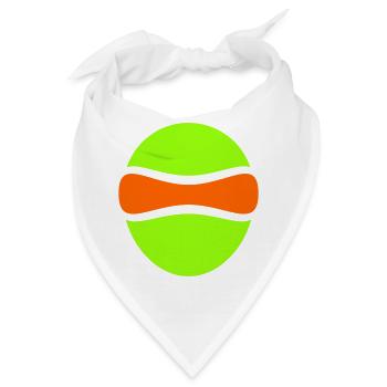 Alien Kopf mit Breit-Auge - Bandana - Weiß - Vorne