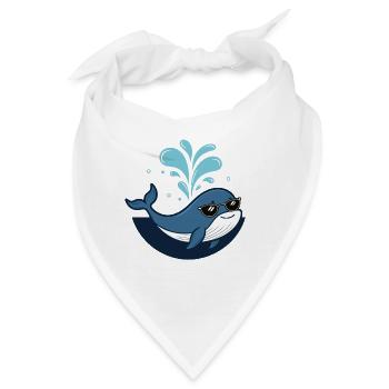 Whale Stylish Black Glasses - Bandana - Weiß - Vorne