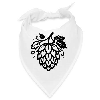 Hopfen Symbol Brauerei - Bandana - Weiß - Vorne