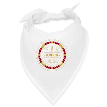 Gold London und Bus-Patch - Bandana - Weiß - Vorne