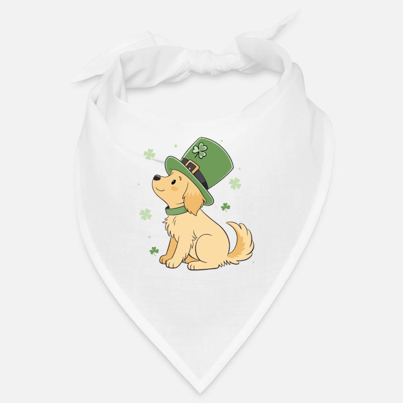 Laabrador Hundehut Grünes Kleeblatt Glücksbringer Bandana