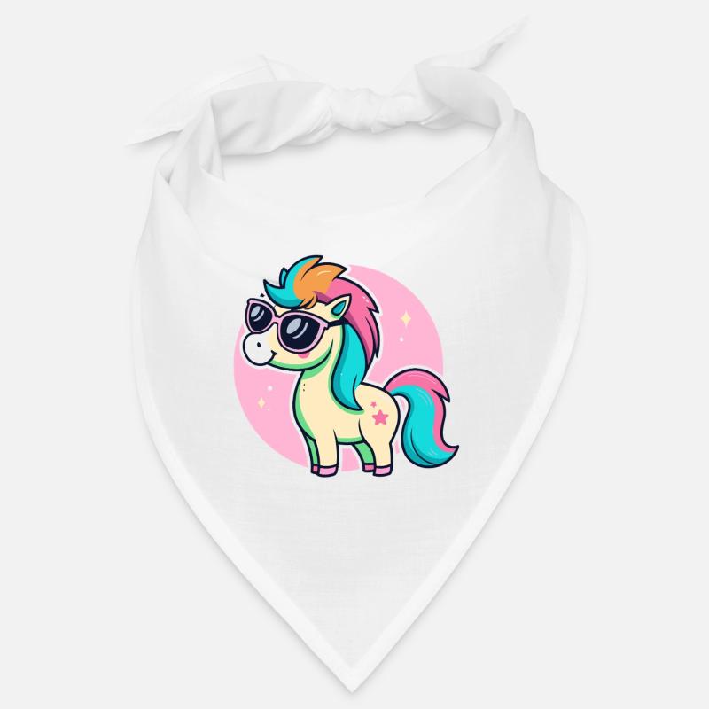 Rainbow Pony Glam Glasses Bandana