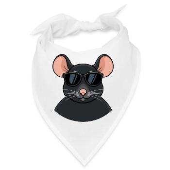 Mouse chic schwarze Brille - Bandana - Weiß - Vorne