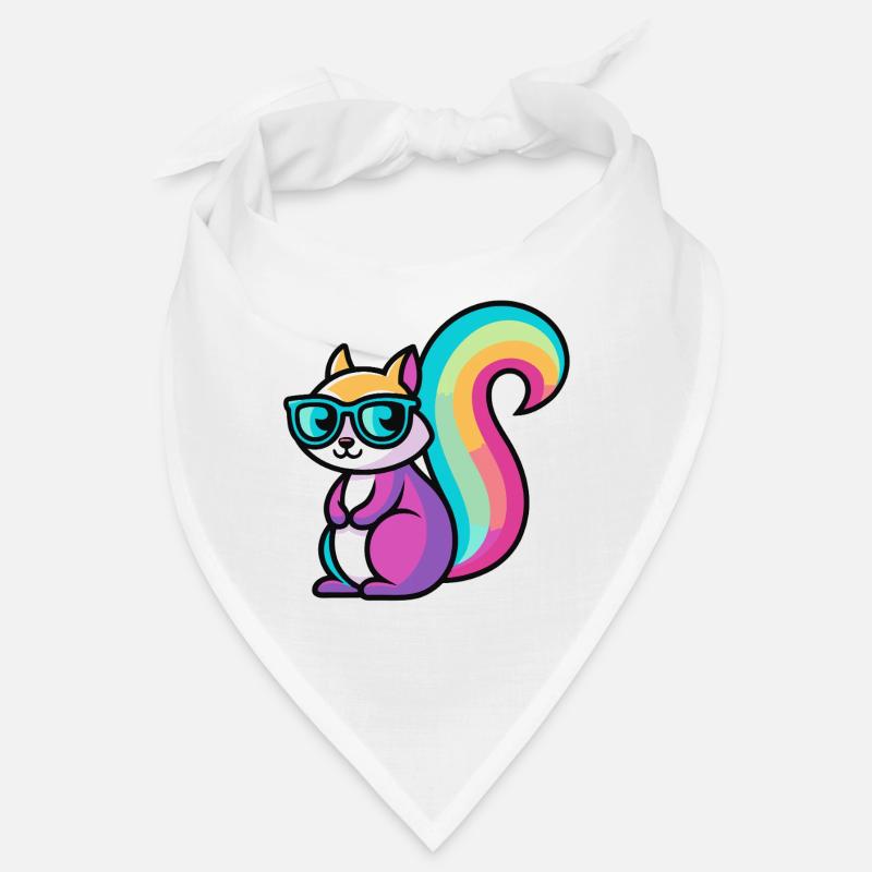 Rainbow Squirrel Glasses Bandana
